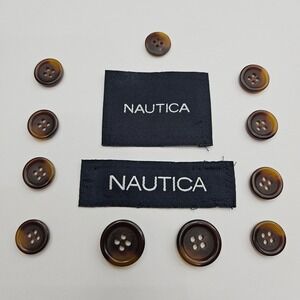 Nautica Brown Swirl Suit Blazer Replacement Buttons Set of 11 Marbled Crafting